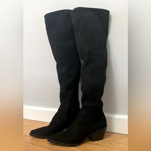 Gianni Bini Over-the-knee Black Suede Boots
